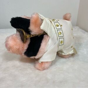 Elvis Pig Plush Toy White Jumpsuit Sunglasses Singing Dancing